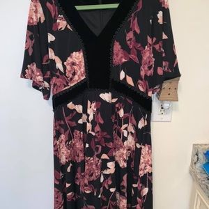 Black Floral Print dress
